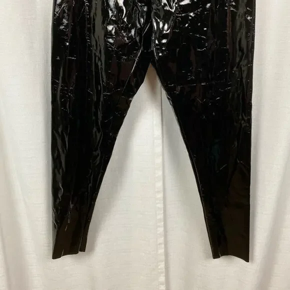 Commando Black Faux Patent Leather Leggings Sz.XL NWT - Picture 9 of 16